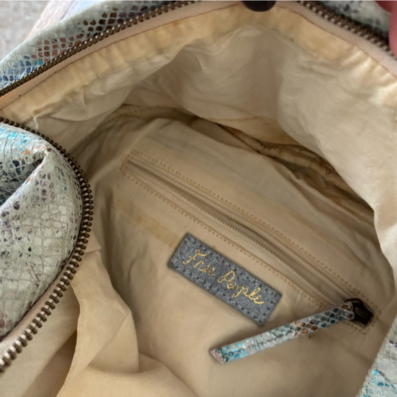 Free People Leather Embossed Floral Glitter Backpack - Picture 3 of 9